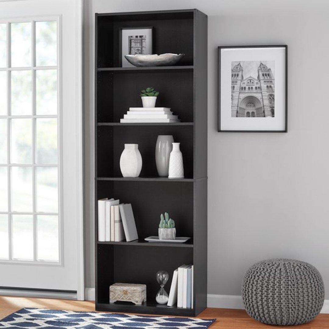 Mainstays 71" 5-Shelf Bookcase with Adjustable Shelves 